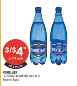 Shoppers Drug Mart MONTELLIER CARBONATED MINERAL WATER 1L offer
