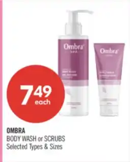 Shoppers Drug Mart OMBRA BODY WASH or SCRUBS offer