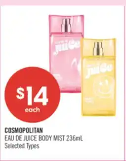Shoppers Drug Mart COSMOPOLITAN EAU DE JUICE BODY MIST offer