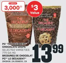 Valu-mart BRISURES DE CHOCOLAT PC LE DÉCADENT, 775 G/1 KG offer