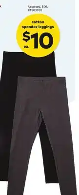 Giant Tiger cotton spandex leggings offer