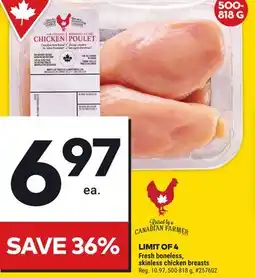 Giant Tiger Fresh boneless, skinless chicken breasts offer