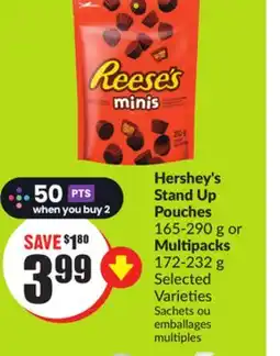 FreshCo Hershey's Stand Up Pouches 165-290 g or Multipacks 172-232 g Selected Varieties offer