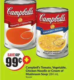 FreshCo Campbell's Tomato, Vegetable, Chicken Noodle or Cream of Mushroom Soup 284 mL offer