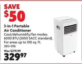 Home Hardware 3-in-1 Portable Air Conditioner offer