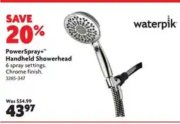 Home Hardware PowerSpray+ Handheld Showerhead offer