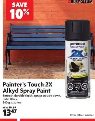 Home Hardware Painter's Touch 2X Alkyd Spray Paint offer