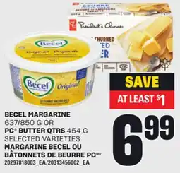 Independent City Market MARGARINE BECEL, 637/850 G OU BÂTONNETS DE BEURRE PC, 454 G offer