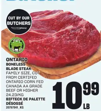 Independent City Market BONELESS BLADE STEAK offer