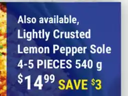 M & M Food Market Lightly Crusted Lemon Pepper Sole offer