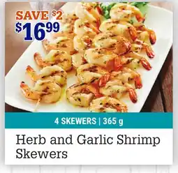 M & M Food Market Herb and Garlic Shrimp Skewers offer