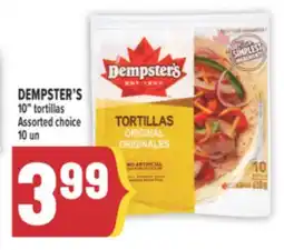 Marché Adonis DEMPSTER'S 10 tortillas offer