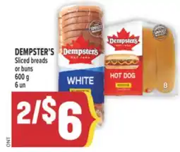 Marché Adonis DEMPSTER'S Sliced breads or buns offer