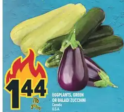Marché Adonis EGGPLANTS, GREEN OR BALADI ZUCCHINI offer