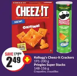 Chalo FreshCo Kellogg's Cheez-It Crackers 191-200 g Pringles Super Stacks 148-156 g offer