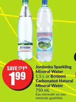 Chalo FreshCo Jordanka Sparkling Mineral Water 1.5 L or Borjomi Carbonated Natural Mineral Water 750 mL offer