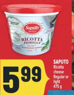 Marché Adonis SAPUTO Ricotta cheese Regular or light offer