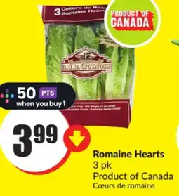 Chalo FreshCo Romaine Hearts 3 pk Product of Canada offer