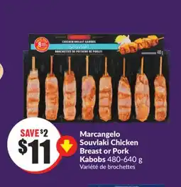 Chalo FreshCo Marcangelo Souvlaki Chicken Breast or Pork Kabobs 480-640 g offer