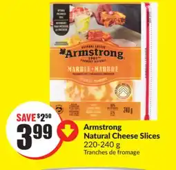 Chalo FreshCo Armstrong Natural Cheese Slices 220-240 g offer