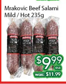 Ample Food Market Mrakovic Beef Salami Mild/Hot offer