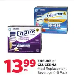 Rexall ENSURE or GLUCERNA Meal Replacement Beverage offer