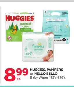 Rexall HUGGIES, PAMPERS or HELLO BELLO Baby Wipes offer