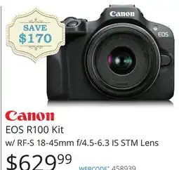 Vistek Canon EOS R100 Kit w/RF-S 45mm offer