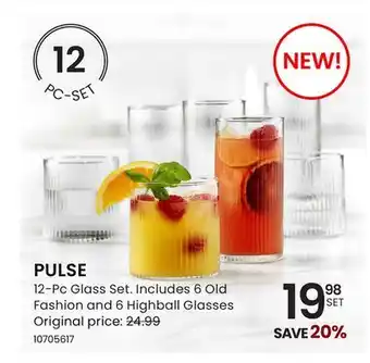 Stokes PULSE 12-Pc Glass Set offer