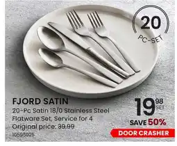 Stokes FJORD SATIN 20-Pc Satin 18/0 Stainless Steel Flatware Set offer