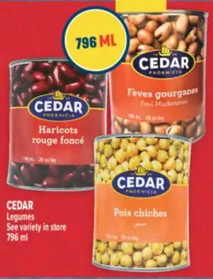 Marché Adonis CEDAR Legumes offer