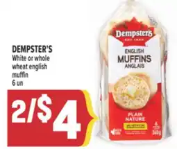 Marché Adonis DEMPSTER'S White or whole wheat english muffin offer