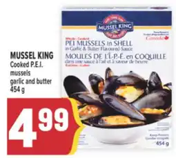 Marché Adonis MUSSEL KING Cooked P.E.I. mussels garlic and butter offer