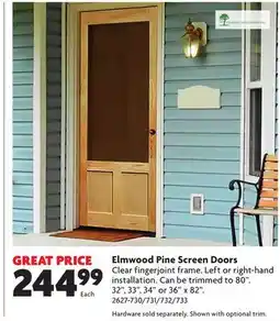 Home Hardware Elmwood Pine Screen Doors offer