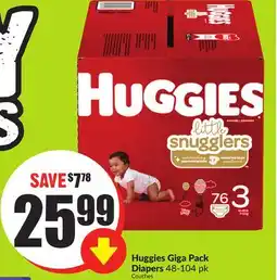 FreshCo Huggies Giga Pack Diapers offer