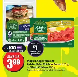 FreshCo Maple Lodge Farms or Zabiha Halal Chicken 375 g offer