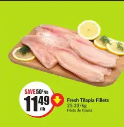 FreshCo Fresh Tilapia Fillets 25.33/kg offer