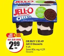 FreshCo Jell-o Desserts 4 pk offer