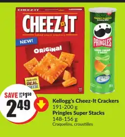 FreshCo Kellogg's Cheez-It Crackers 191-200 g Pringles Super Stacks 148-156 g offer