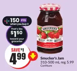 FreshCo Smucker's Jam 310-500 mL offer