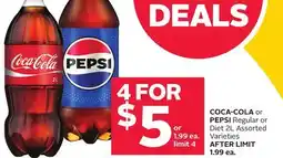 Rexall COCA-COLA or PEPSI Regular or Diet offer