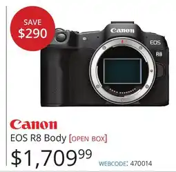 Vistek Canon EOS R8 Body [open box] offer