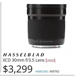 Vistek HASSELBLAD XCD 30mm f/3.5 Lens offer
