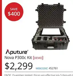 Vistek Aputure Nova P300c Kit offer
