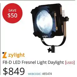 Vistek Zylight F8-D LED Fresnel Light Daylight offer