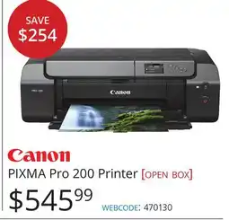 Vistek Canon PIXMA Pro 200 Printer offer