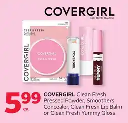 Rexall COVERGIRL Clean Fresh Pressed Powder, Smoothers Concealer, Clean Fresh Lip Balm or Clean Fresh Yummy Gloss offer