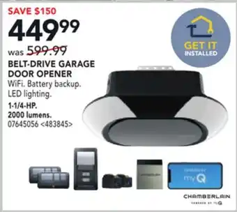 RONA CHAMBERLAIN BELT-DRIVE GARAGE DOOR OPENER offer