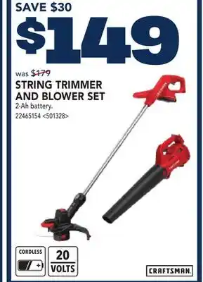 RONA STRING TRIMMER AND BLOWER SET offer