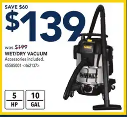 RONA DEWALT WET/DRY VACUUM offer